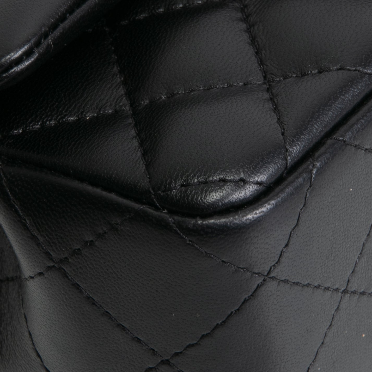 CHANEL Lambskin Quilted Rectangular Mini Flap Bag - Black