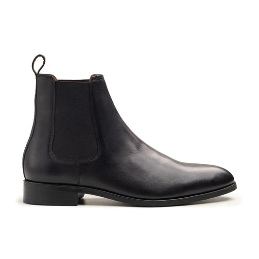 Men's Classic Black Leather Chelsea Boots