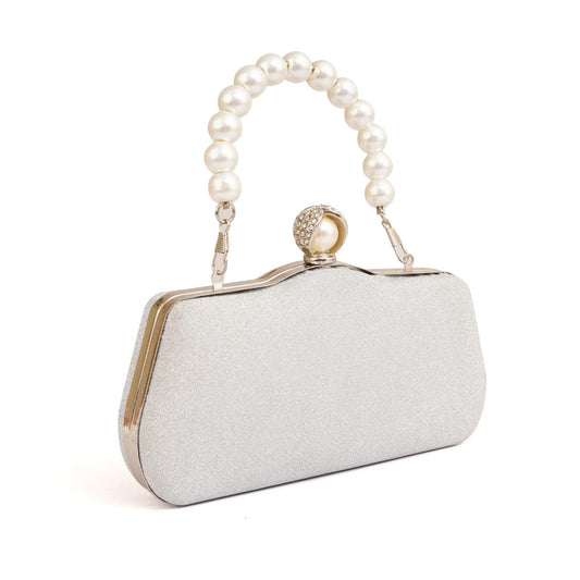 Silver Pearl Handle Clutch