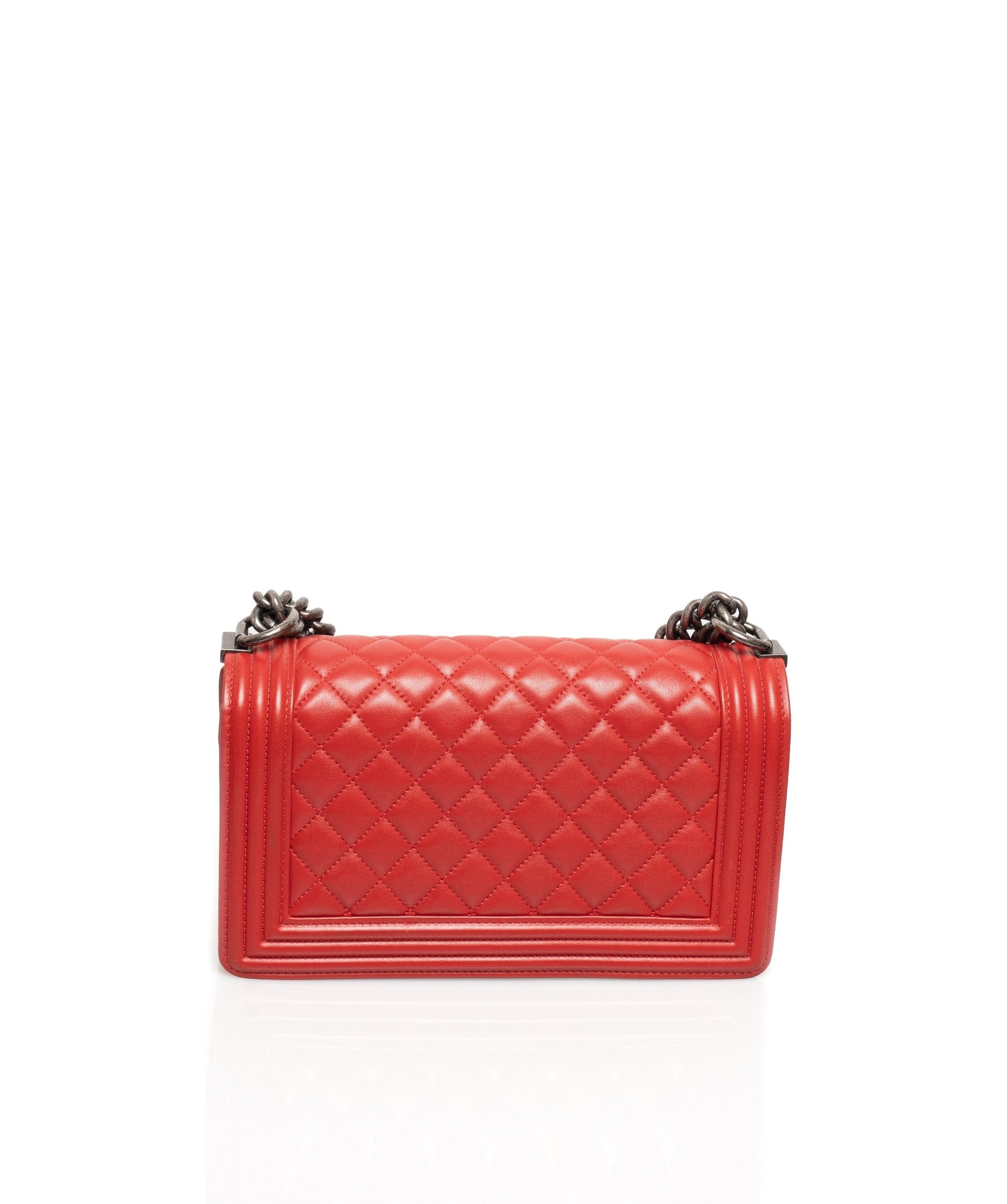 Chanel Red New Medium Boy Bag - ADL1302 - Cap N Wrap