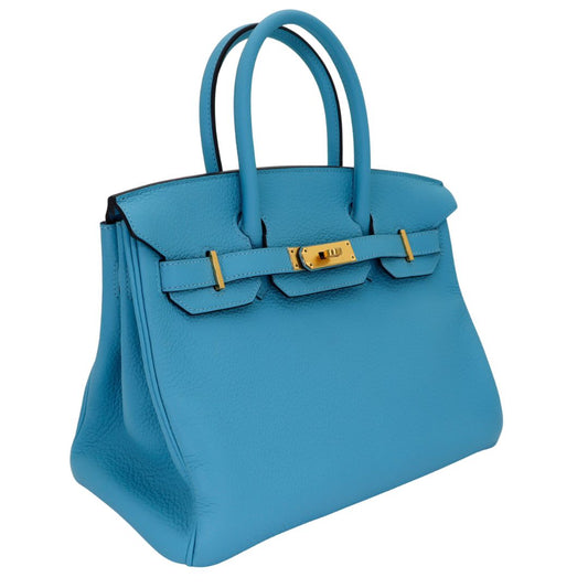 Hermès 30cm Birkin Bleu Du Nord Togo Leather Gold Hardware