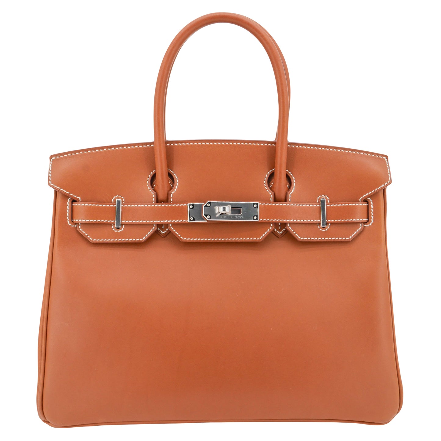 Hermès 30cm Birkin Fauve Barenia Smooth Leather Palladium Hardware