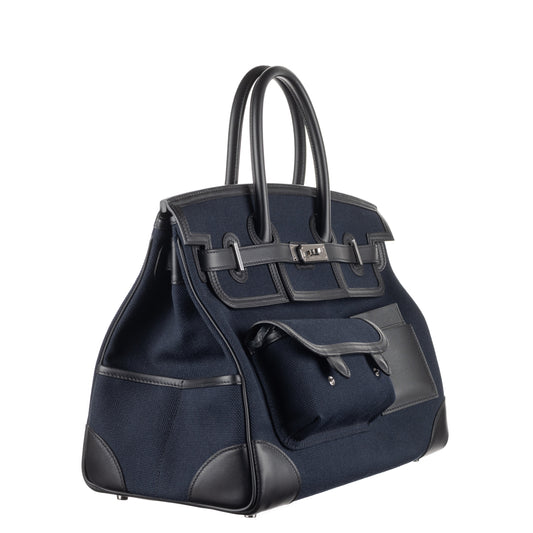 Hermès 35cm Birkin Cargo Bleu Marine PHW