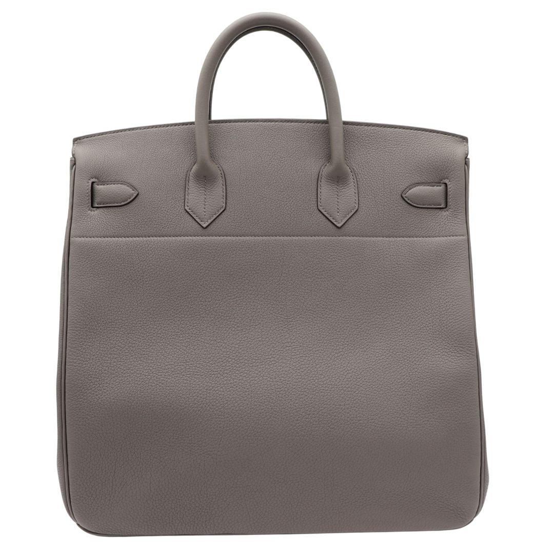 Hermès 40cm HAC Gris Meyer Togo Leather Palladium Hardware