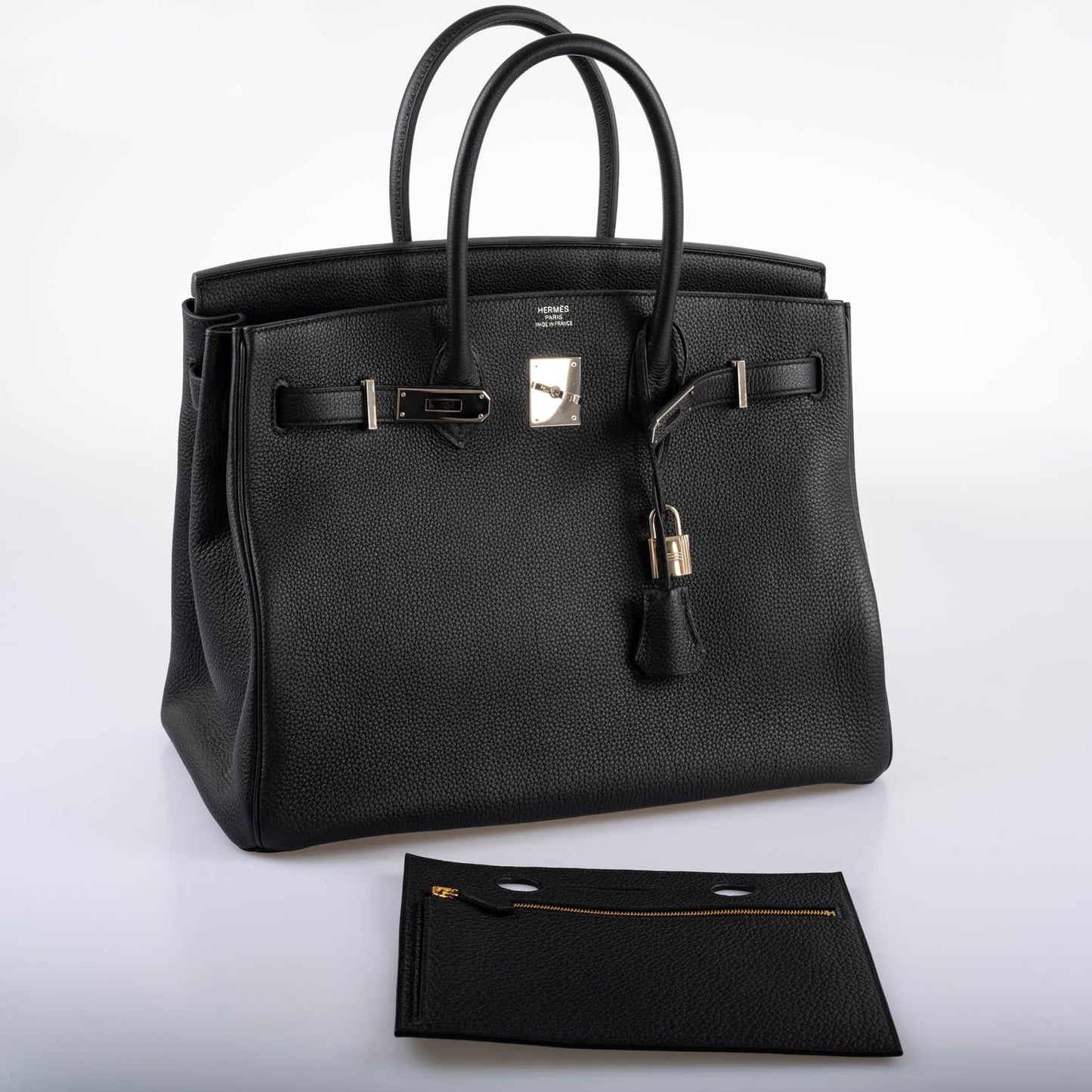 Hermes Birkin Pochette Backpocket Black Swift With Palladium Hardware - 2021, Z