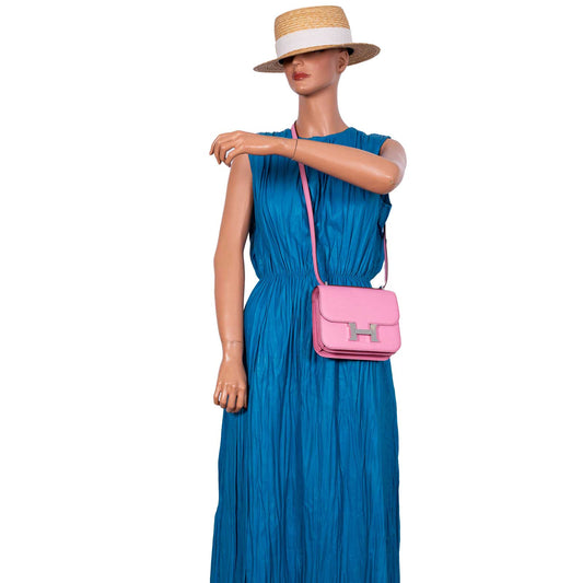 Hermes Constance 18 5P Bubblegum Pink Epsom with Palladium Hardware - 2021, Z