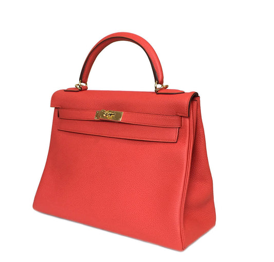 Hermès 32cm Kelly Capucine Bag GHW