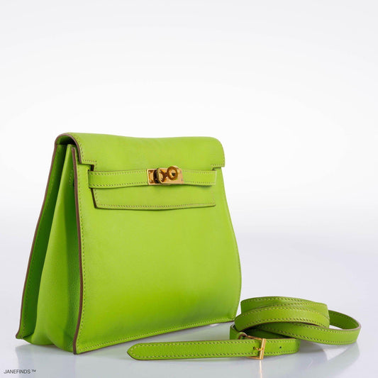 Hermes Kelly Danse II Vert Cru Swift with Gold Hardware - 2004, H Square