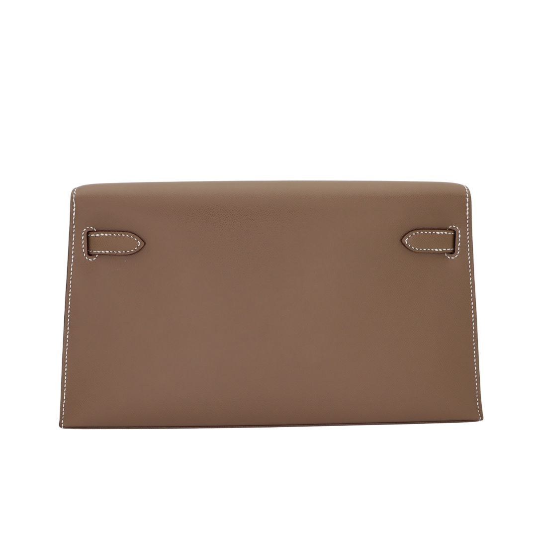 Hermès Kelly Elan Etoupe Epsom Leather Gold Hardware