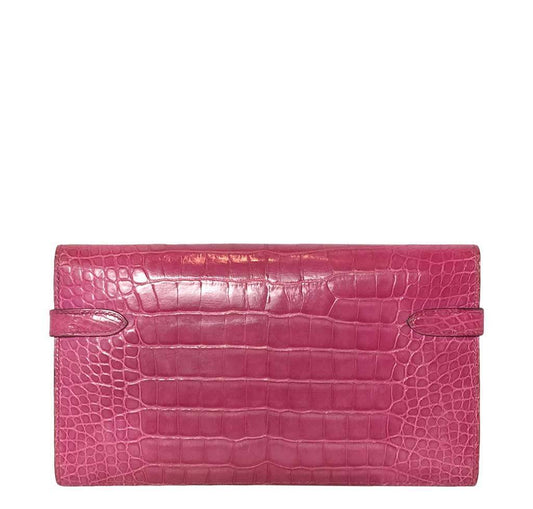 Hermès Kelly Long Wallet Clutch Fuchsia Bag