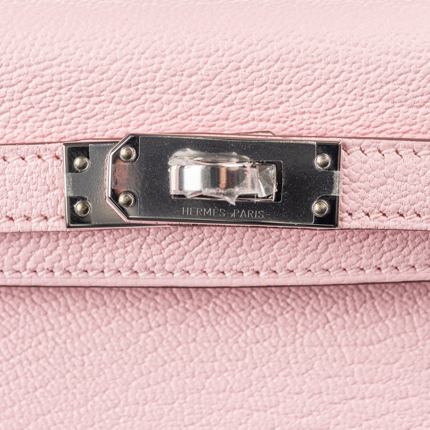 Hermès Kelly II Sellier Mini Rose Sakura Chèvre Leather Palladium Hardware