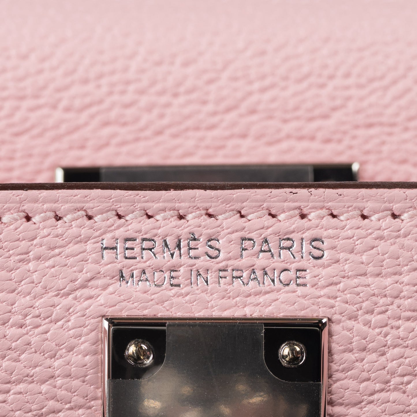Hermès Kelly II Sellier Mini Rose Sakura Chèvre Leather Palladium Hardware