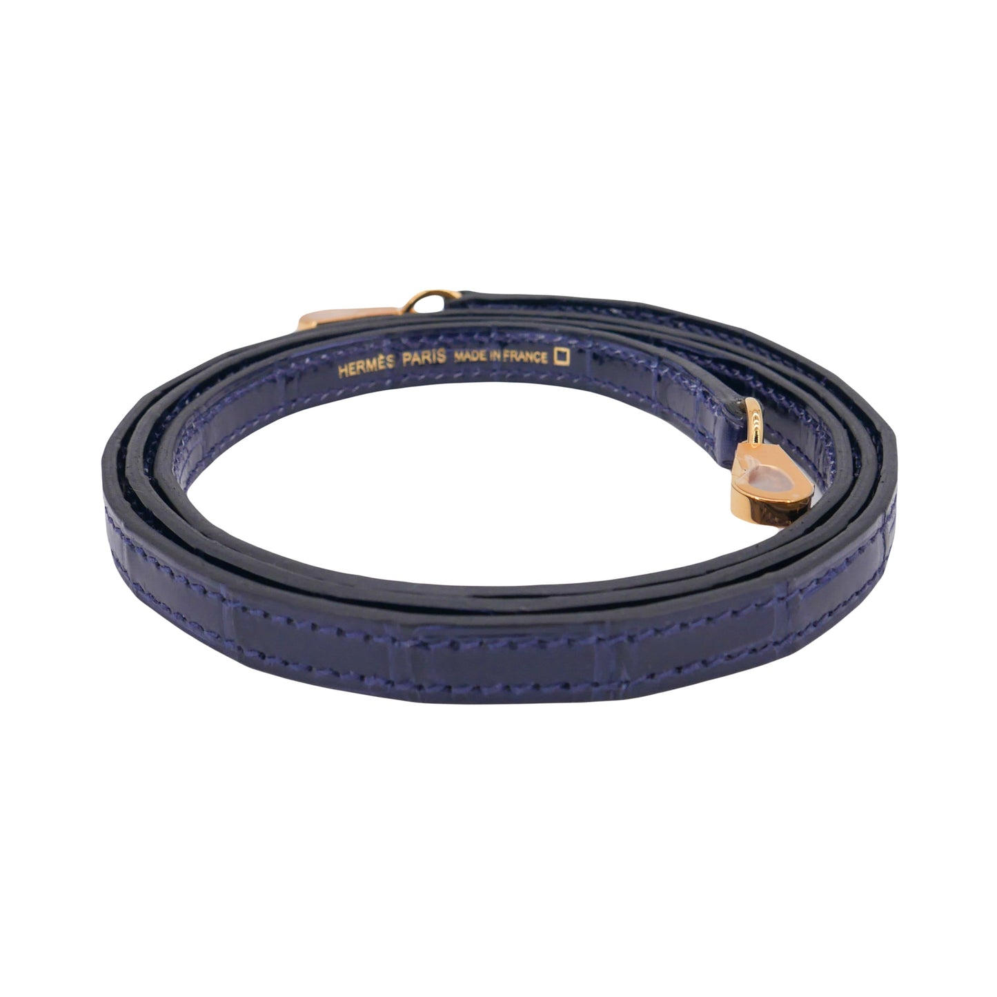 Hermès Kelly II Sellier Mini Bleu Saphir Shiny Alligator Gold Hardware
