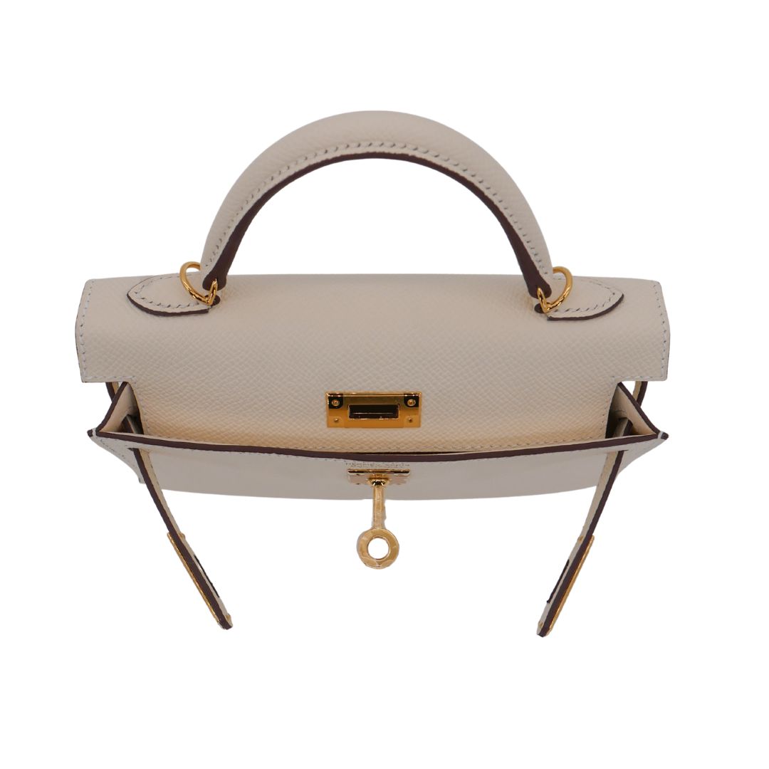 Hermès Kelly II Sellier Mini Nata Epsom Leather Gold Hardware