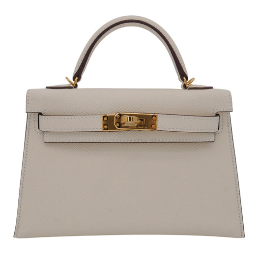 Hermès Kelly II Sellier Mini Nata Epsom Leather Gold Hardware