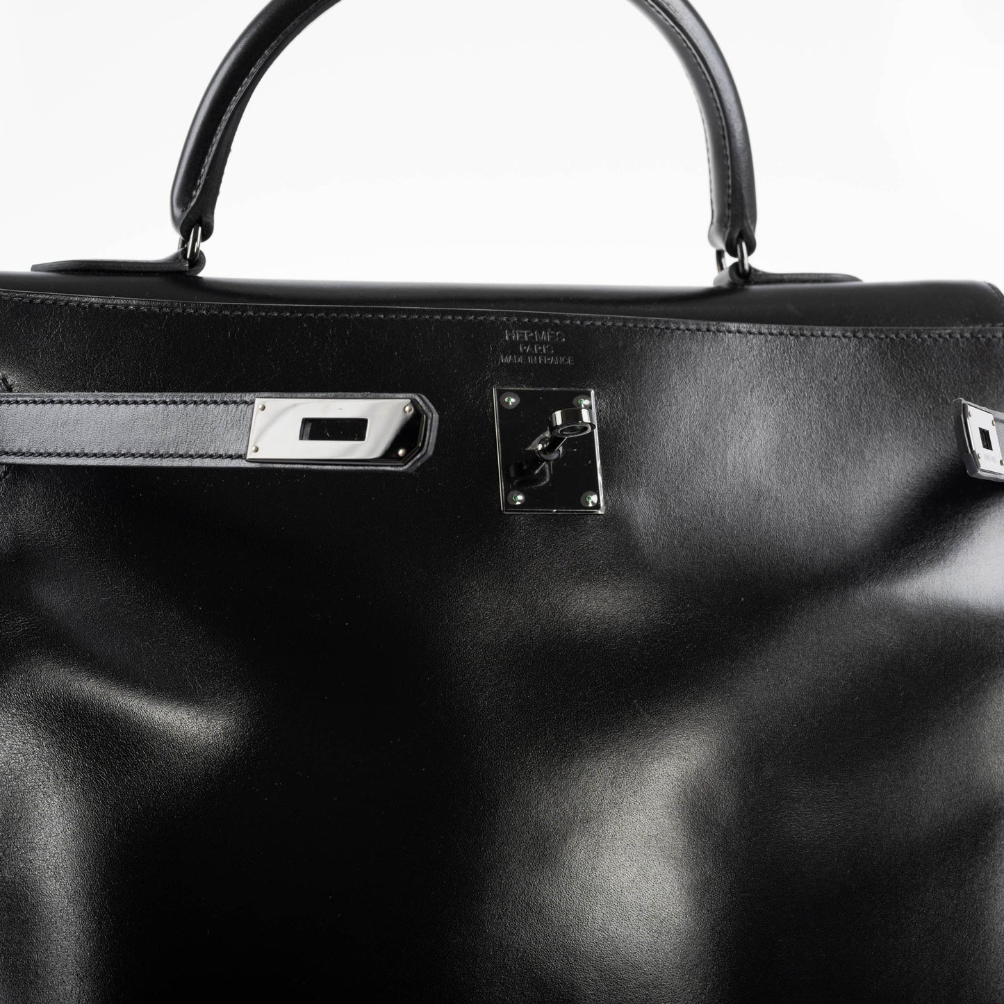 Hermes So Black Kelly 35 Retourne Black Box Leather PVD Hardware - 2011, O Square