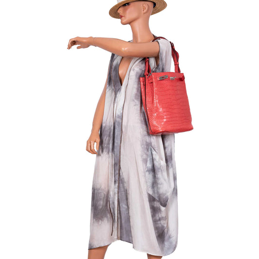 Hermes So Kelly 22 Bougenville Matte Porosus Crocodile Gold Hardware - 2011, O Square