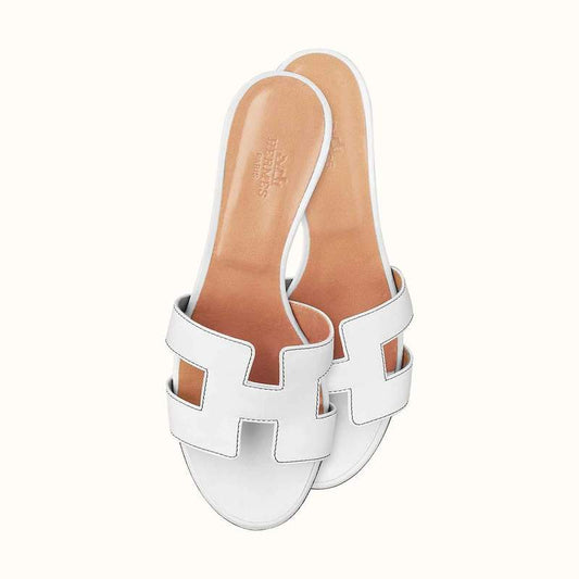 Hermes White Blanc Oasis Sandal