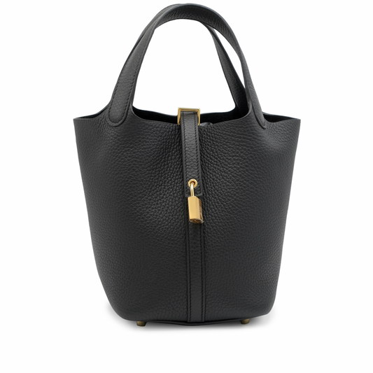 Hermes Picotin Lock 18 Clemence Noir Black