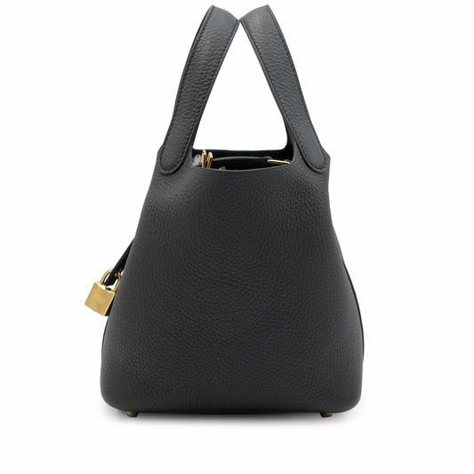 Hermes Picotin Lock 18 Clemence Noir Black