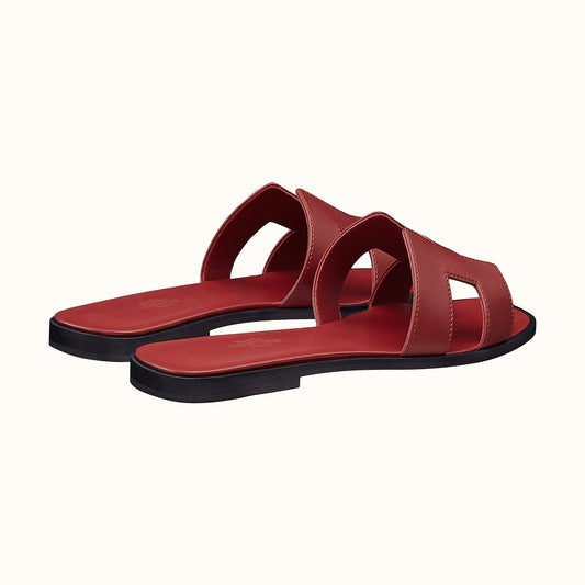 Hermes Red Oran Sandal