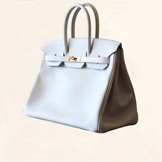 Hermès |Gris Perle Swift Birkin with Gold Hardware| 35