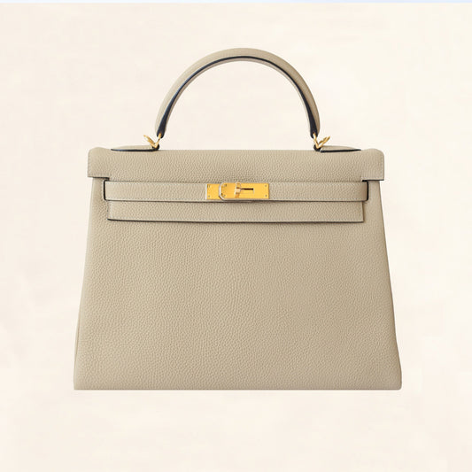 Hermès | Trench Togo Retourne Kelly - Gold Hardware | 32