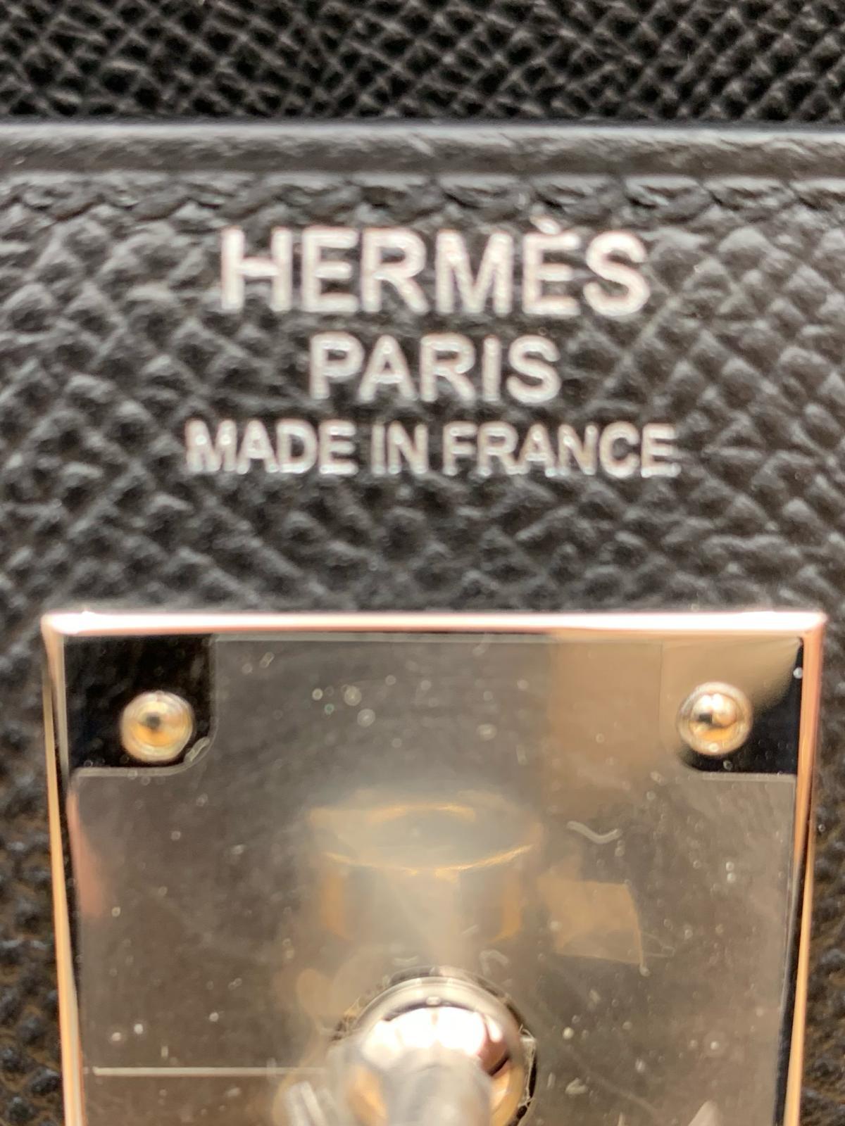 Hermes Black Epsom Kelly Sellier 32 Palladium Hardware