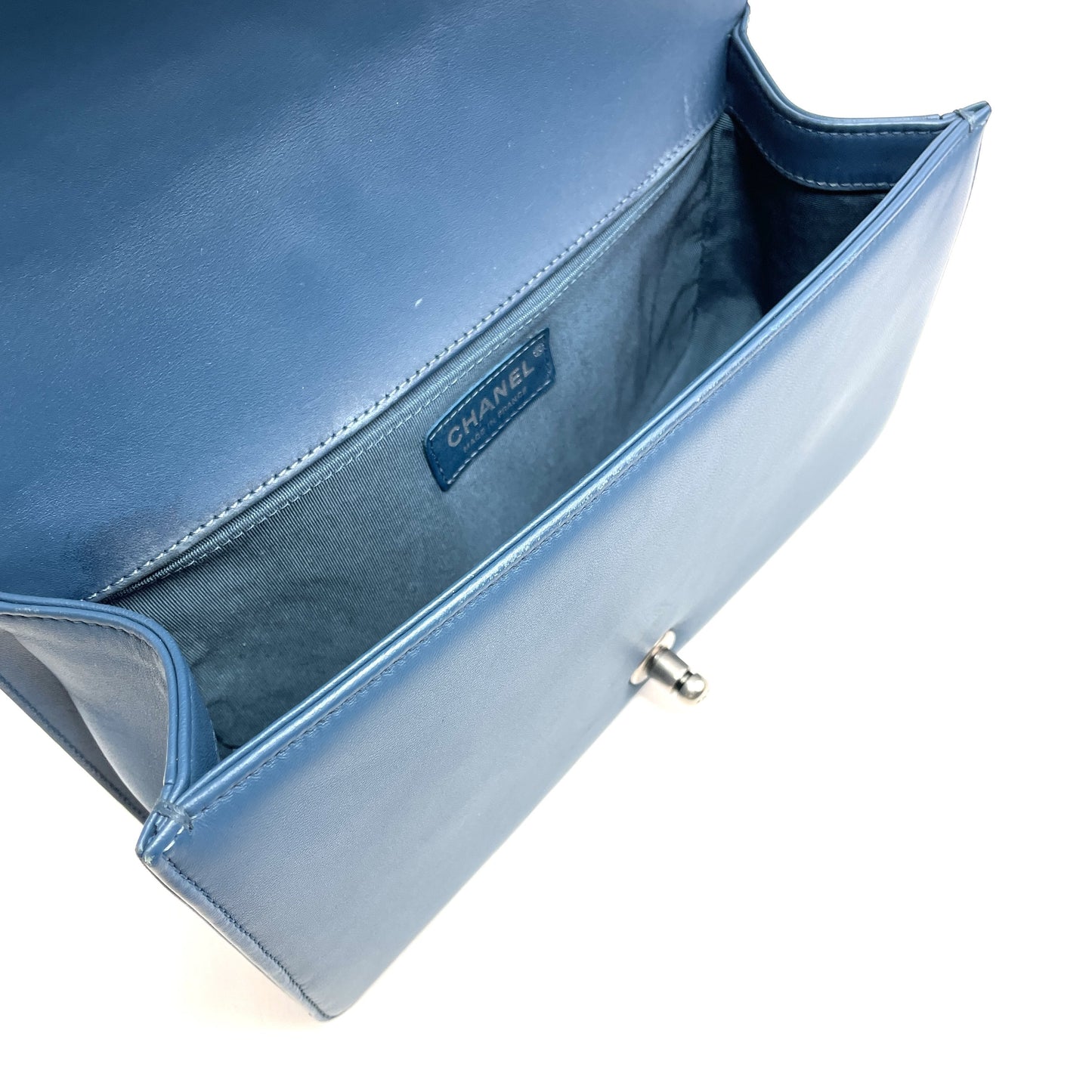 CHANEL Medium Quilted Boy Bag - Blue