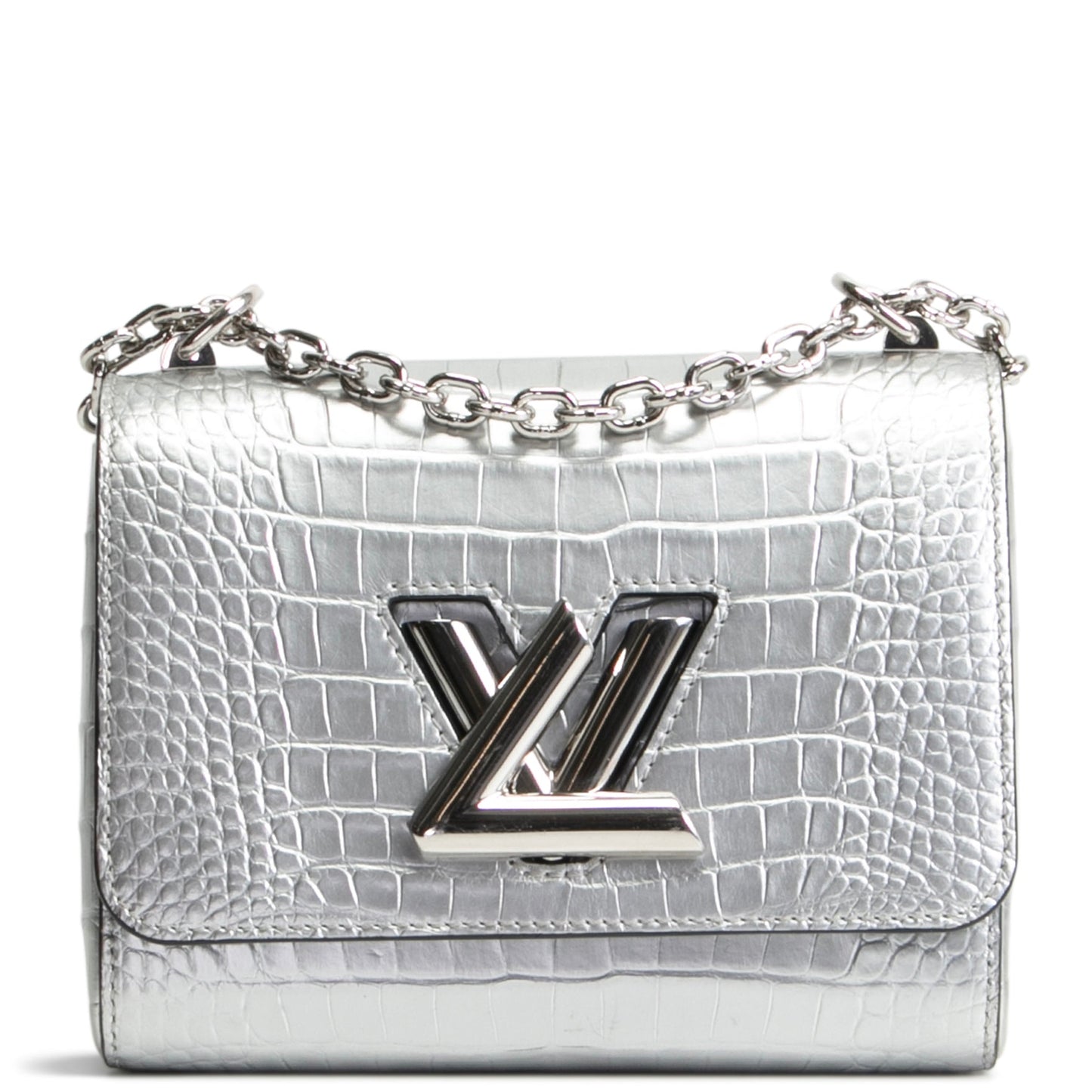 LOUIS VUITTON Crocodile Twist PM - Silver