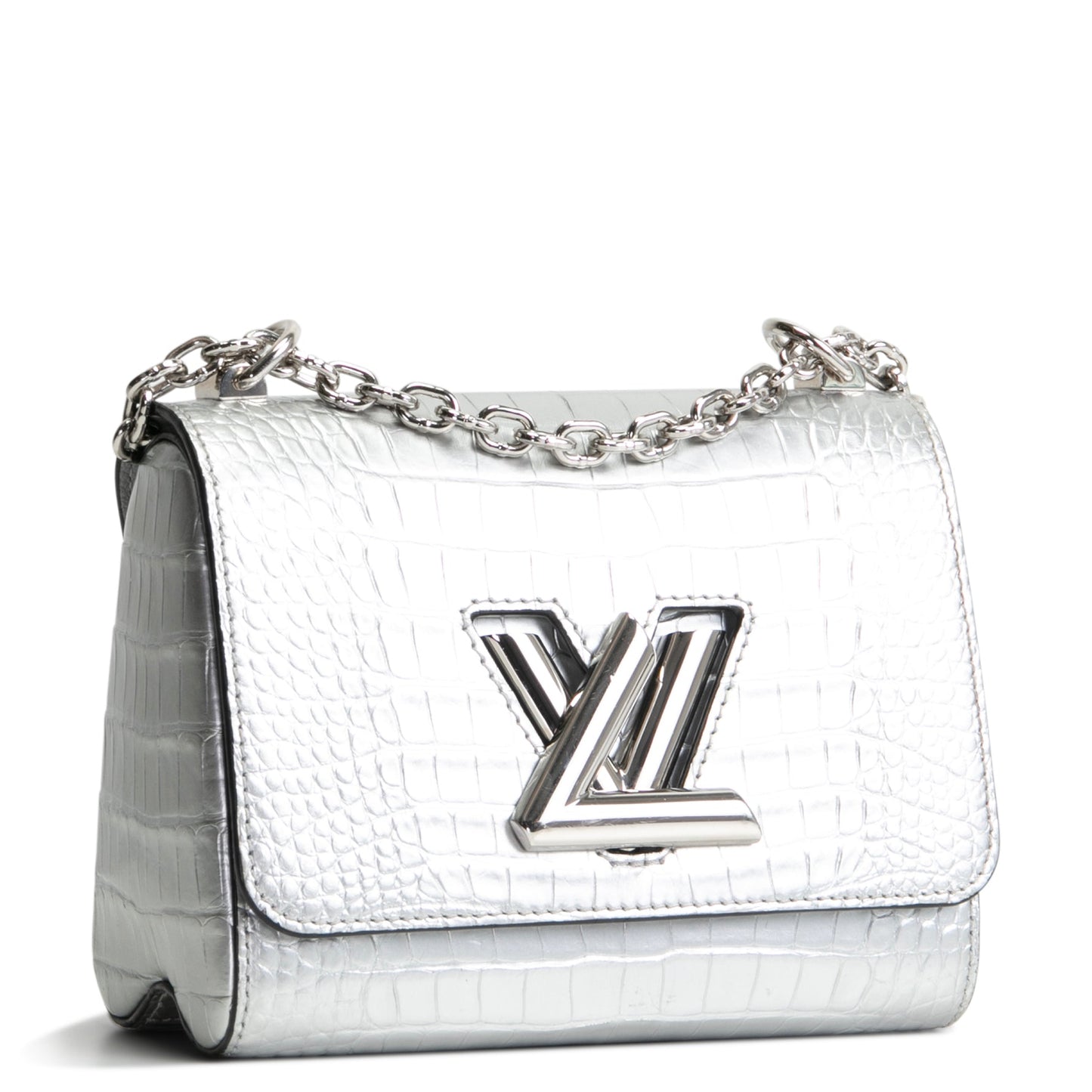 LOUIS VUITTON Crocodile Twist PM - Silver