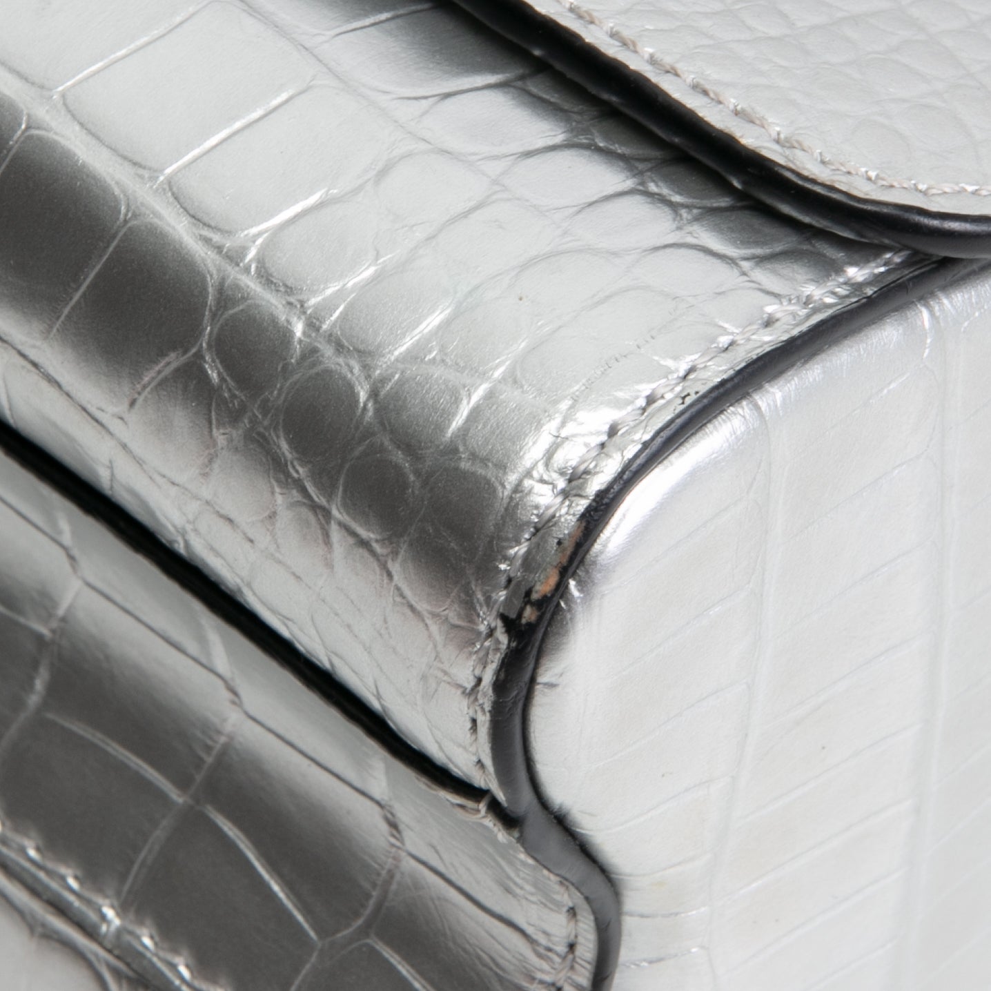 LOUIS VUITTON Crocodile Twist PM - Silver