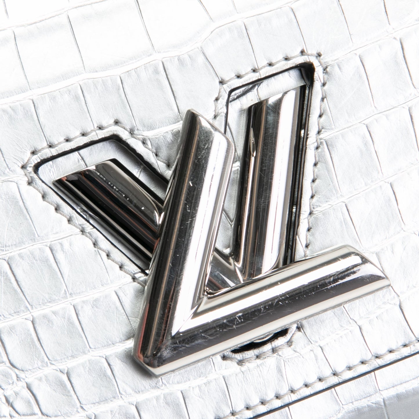 LOUIS VUITTON Crocodile Twist PM - Silver