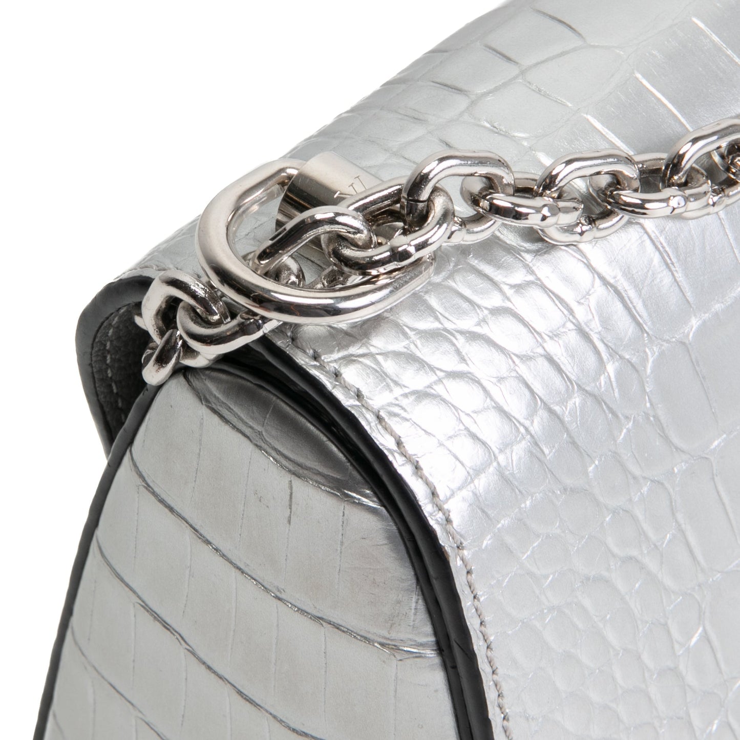 LOUIS VUITTON Crocodile Twist PM - Silver