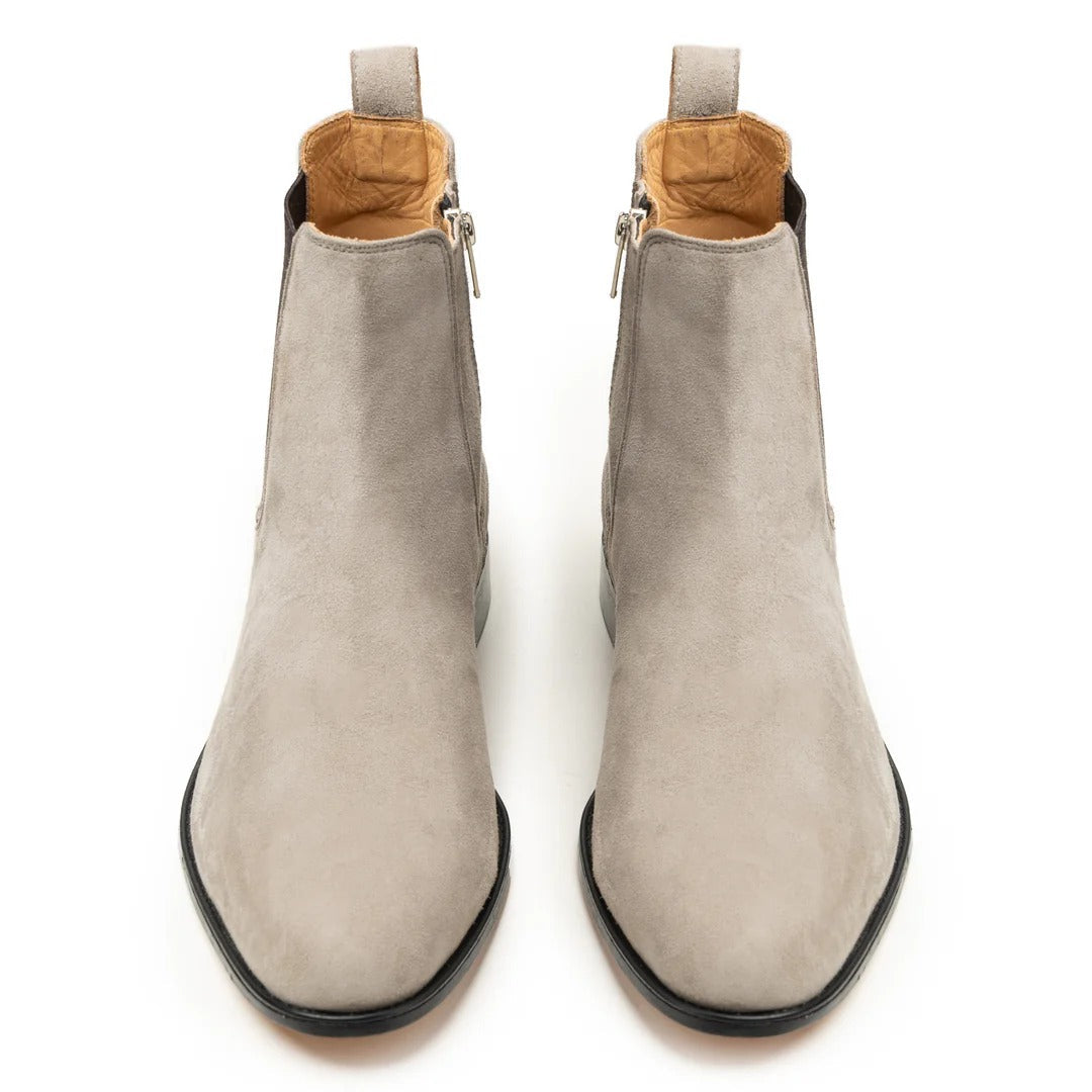 Men’s Gray Suede Chelsea Boots