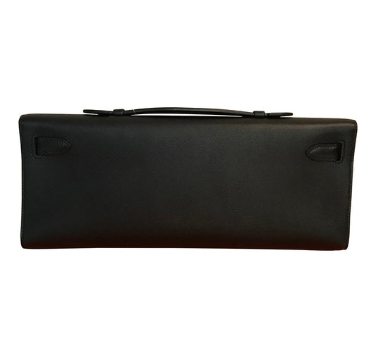 Hermès Kelly Cut Bag Noir Swift GHW