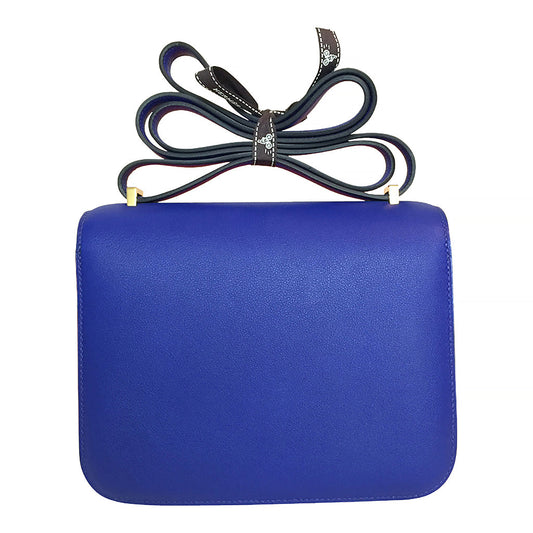 Hermès Constance Mini 18 Bleu Electrique Swift GHW