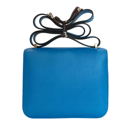 Hermès Constance Mini Blue Zanzibar Epsom GHW