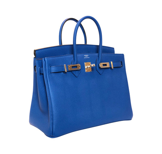 Hermès Birkin 25 Togo Bleu Zellige Bag