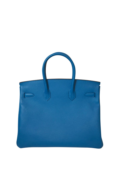 Hermès Birkin 35 Bag Blue Zanzibar Epsom