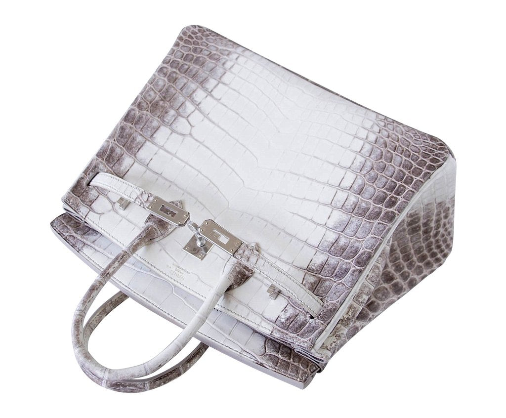 Hermès Birkin 25 Blanc Himalaya Crocodile Bag PHW