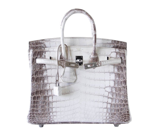 Hermès Birkin 25 Blanc Himalaya Crocodile Bag PHW