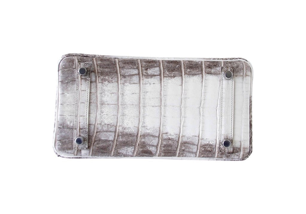 Hermès Birkin 25 Blanc Himalaya Crocodile Bag PHW
