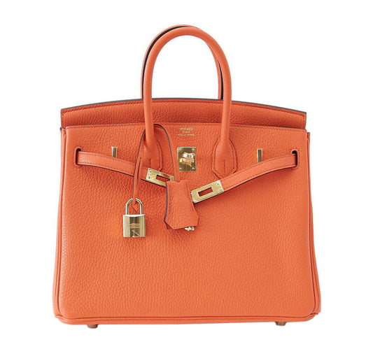 Hermès Birkin 25 Bag Orange Poppy Gold Hardware