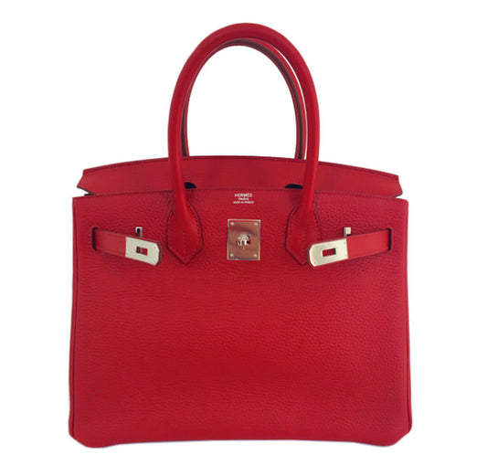 Hermès Birkin 30 Rouge Garance Bag Togo