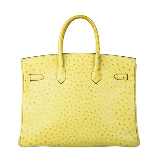 Hermès Ostrich Birkin 35 Vert Anis Bag