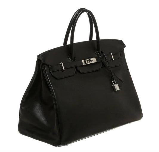 Hermès Birkin 40 Noir Bag PHW
