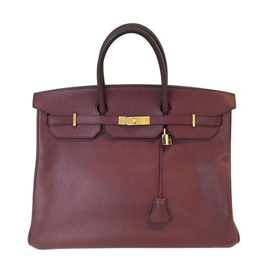 Hermès Rouge H Togo Birkin Bag 40