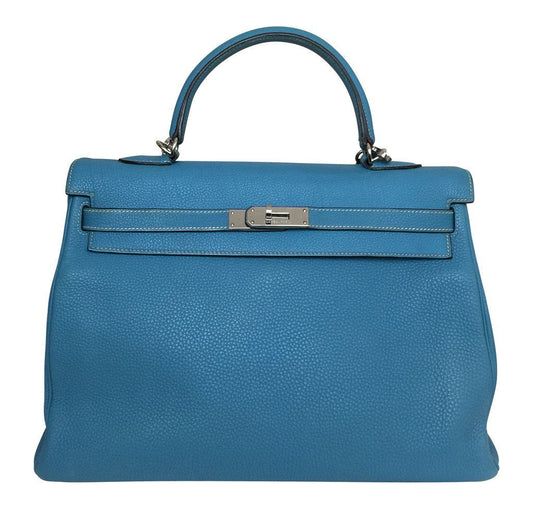 Hermès Kelly 35 Blue Jean PHW