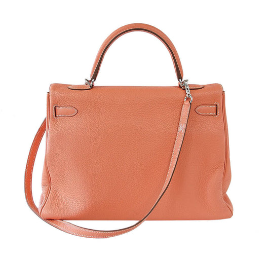 Hermès Togo Kelly 35cm Bag Crevette